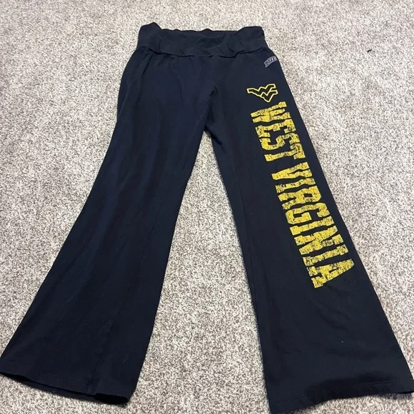 Soffe West Virginia Mountaineers Sweatpants Women’s Large WVU Black Lounge Pants - Picture 2 of 12